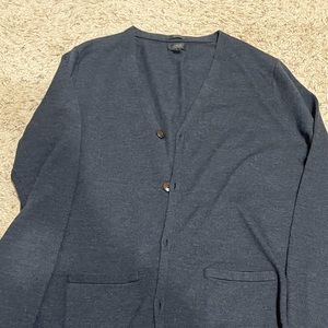 Men’s cardigan - dark charcoal with a hint of navy blue